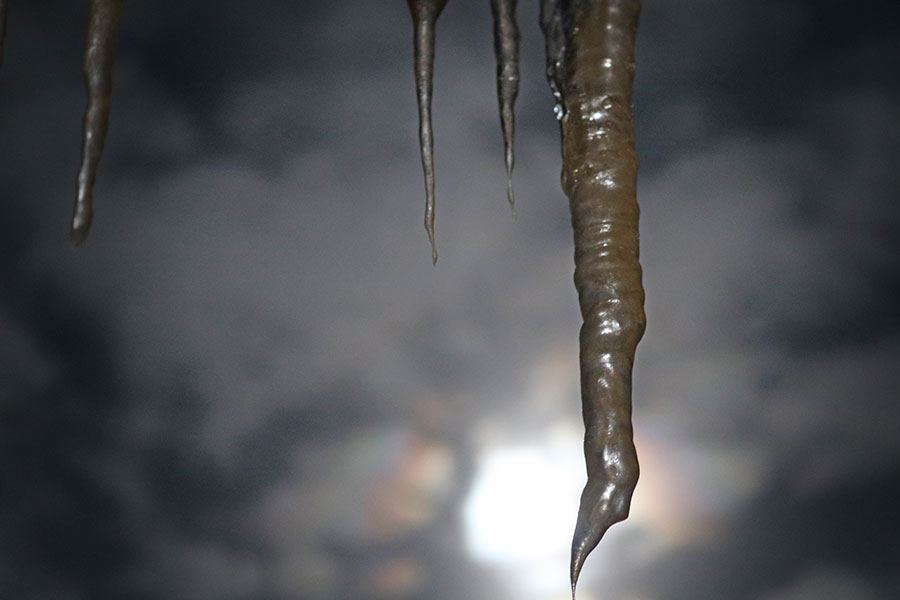 An icicle representing the icicle in the article suggesting seeing life's storms from a new perspective.