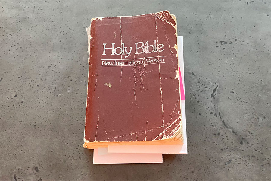 The Lost Valuable as portrayed by a worn Bible